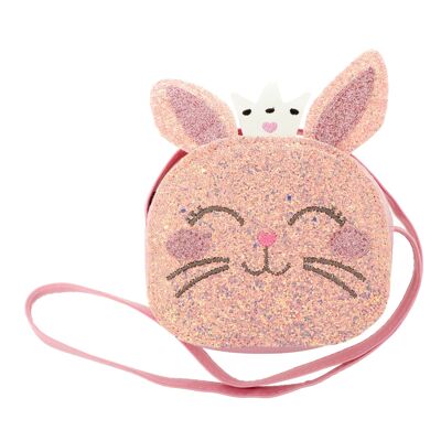 Glitter Bunny Bag - With Zip - Pink