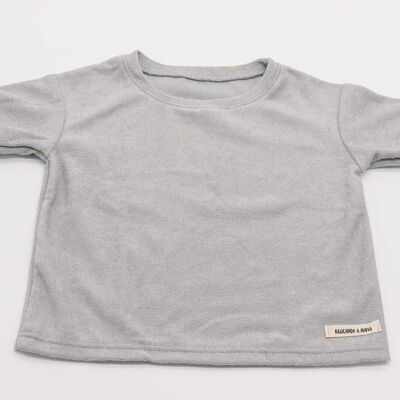 T-shirt a maniche corte asciugamano grigio Sirio