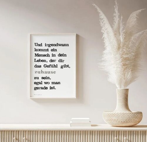 Artprint gestempelt "ZUHAUSE"