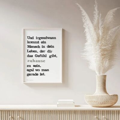 Artprint gestempelt "ZUHAUSE"