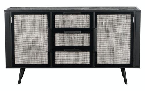 Nordic Mindi Rattan Buffet 2 Doors 3 Drawers