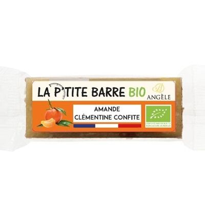 La P'tite bar Bio, Energy bar with white almond and candied clementine 30g