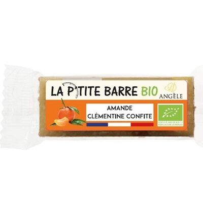 La P'tite bar Bio, Energy bar with white almond and candied clementine 30g