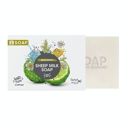 Sapone al latte di pecora fatto a mano My Soap - 100 g di sapone solido; Profumo: Bergamotto; Fatto in Germania