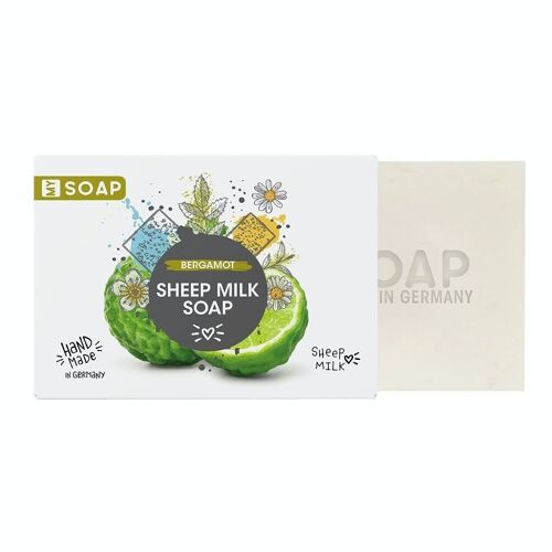 Handgefertigte Schafmilchseife My Soap - 100g feste Seife;  Duft: Bergamotte; Made in Germany