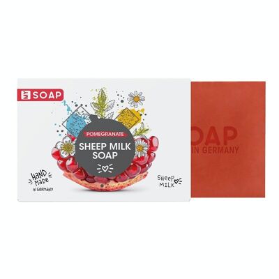 Handmade sheep milk soap My Soap - 100g solid soap; fragrance: pomegranate; Made in Germany