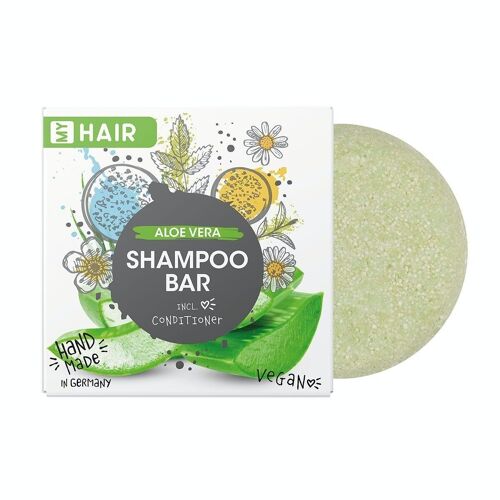 Handgefertigtes festes Shampoo My Hair - 60g Shampoo Bar;  Duft: Aloe Vera; Made in Germany