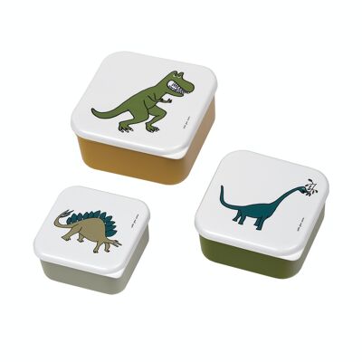 SET AUS 3 DINOSAURIER-LUNCHBOXEN