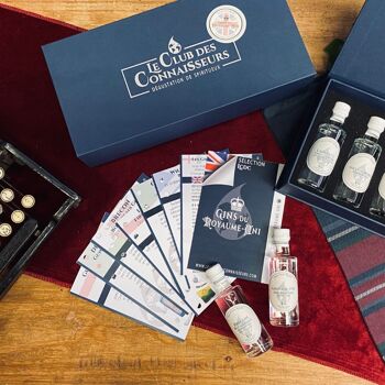 Coffret Dégustation Gin du Royaume-Uni - 6 x 40 ml Fiches de Dégustation Incluses - Coffret Cadeau Premium Prestige - En Solo ou en Duo 4