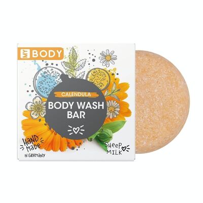 Handmade Solid Shower Gel My Body - 60g Body Wash Bar; Scent: Marigold / Calendula; Made in Germany