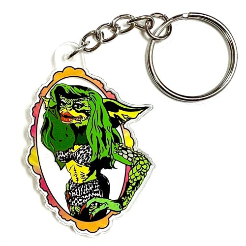 Greta Gremlin 1980s Film Inspired Keyring Keychain