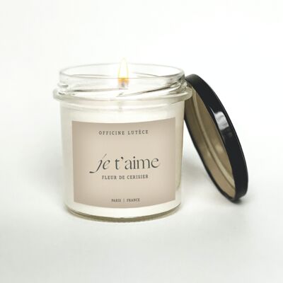 Scented candle "I love you" - Cherry Blossom