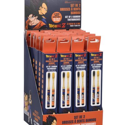 Dragon Ball Z Set di 2 spazzolini da denti in bambù per bambini