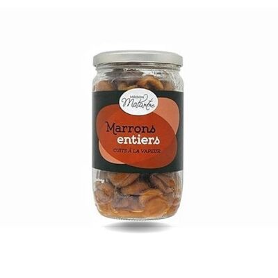 Whole chestnuts in a jar