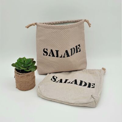 Bolsa de ensalada - Bolsa de frutas y verduras frescas - lavable y reutilizable