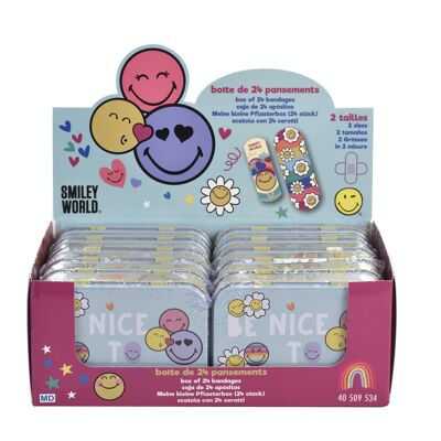 SMILEY box of 24 plasters