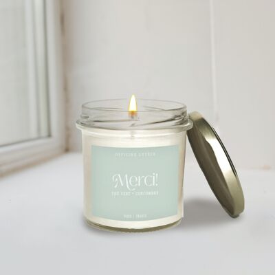 "Merci" Scented Candle - Green Tea & Cucumber