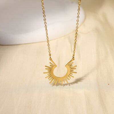 Necklace with half sun pendant
