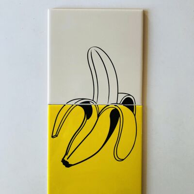 Murale decorativo in ceramica banana