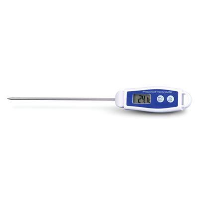 Waterproof thermometer with max/min and °C/°F functions