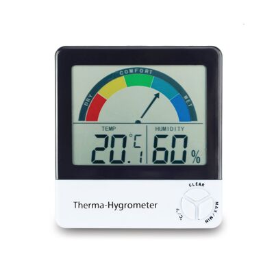 Therma-Hygrometer mit Anzeige des Komfortniveaus