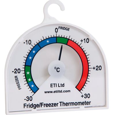 Fridge or freezer thermometer with 70mm dial