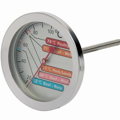Large meat thermometer with 60mm dial