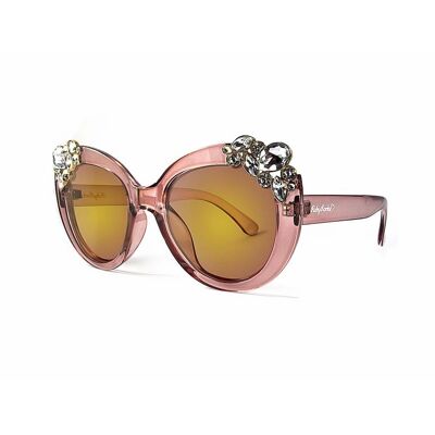 Gafas de sol con detalle de gemas 'Dubai' de Ruby Rocks para mujer en rosa cristal