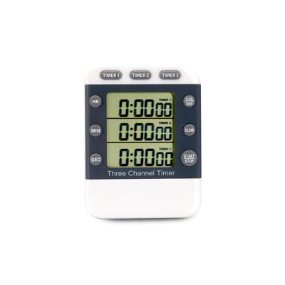 Three-channel kitchen timer with alarm