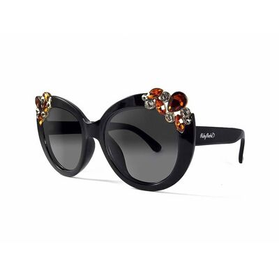 Gafas de sol negras con detalle de gemas 'Dubai' de Ruby Rocks para mujer