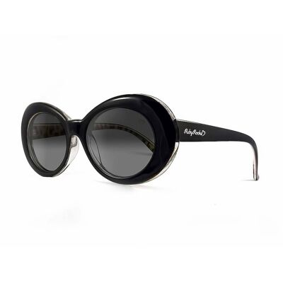 Ruby Rocks Damen 'Antigua' Ovale Sonnenbrille in Schwarz