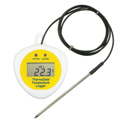 ThermaData TDF data logger, LCD with external fixed sensor