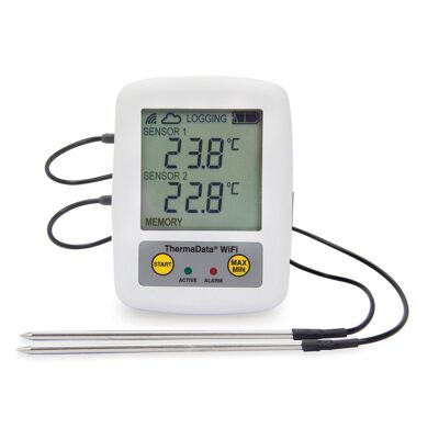 Thermomètre enregistreur Wifi - thermistance à deux canaux externes