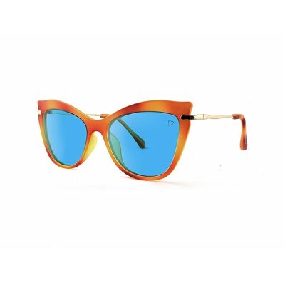 Ruby Rocks gafas de sol de ojo de gato facetadas `` Ischia '' con patillas de metal