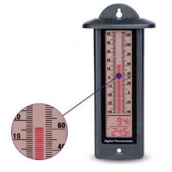 Thermomètre numérique Max Min avec graphique à barres LCD 2