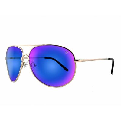 Gafas de sol estilo aviador clásicas 'Casablanca' de Ruby Rocks en dorado brillante