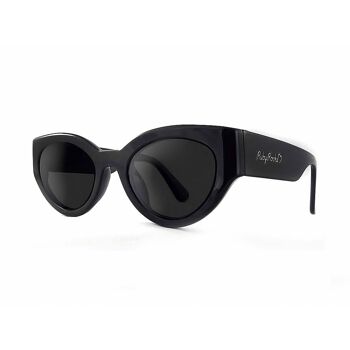 Ruby Rocks Chunky 'Zante' Lunettes de Soleil Cateye en Noir