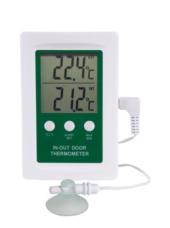 Thermomètre numérique intérieur - extérieur avec alarme
