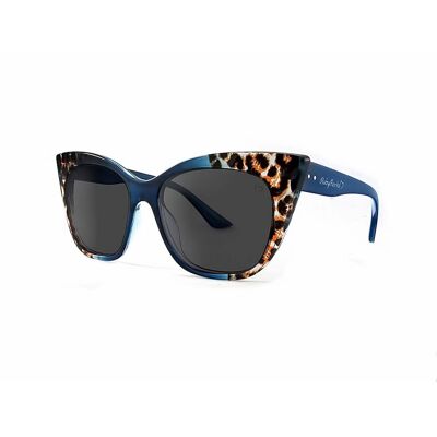 Ruby Rocks Animal Tip 'Gozo' Cateye Sunglasses in Blue