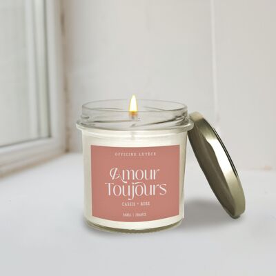 "Forever Love" scented candle - Cassis & Rose