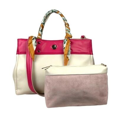 Borsa Grande in Sintetico da Donna con Tasca Interna e Bottone