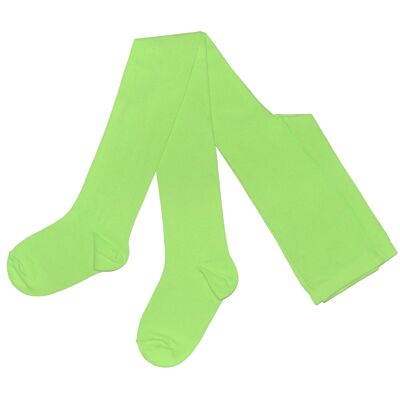 Collants Coton Enfant >>Vert Salade<< Uni UNI