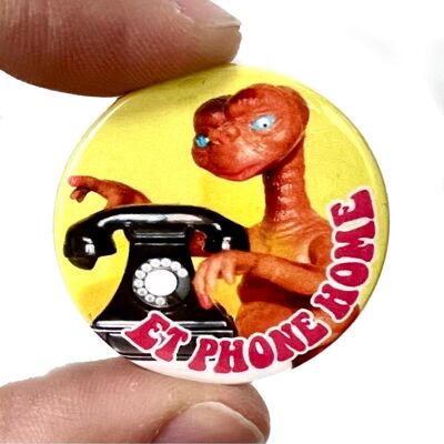 ET Phone Home Das außerirdische Spielzeug/Film inspirierte Button-Pin-Abzeichen