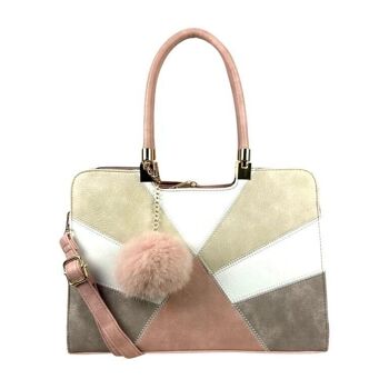 Sac en Synthétique Multicolore avec Pompon pour Femme. promo juillet 7