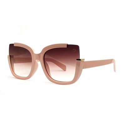 Ruby Rocks – „Elizabeth“ – Quadratische Sonnenbrille in Rosa
