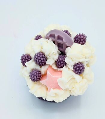 Bougie gourmande Cupcake Mûre Myrtille 1