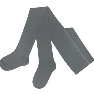 Collants en coton pour enfants coton doux >>Gris Souris<< Couleur unie UNI