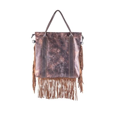 Zac Bag - Borsa a spalla in pelle patchwork con frange