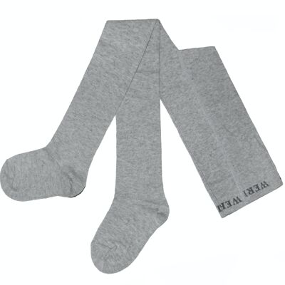Collant per Bambini in Cotone soft cooton >>Grigio Melange<< Tinta Unita UNI