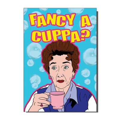 Dot Cotton Fancy A Cuppa Eastenders TV ispirato compleanno/biglietto d'auguri